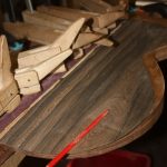 Gluing the centre-seam reinforcement strip