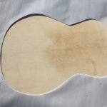 The soundboard has been cut out