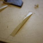 An angle is carved into the sides to form a pyramid shape