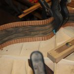 Gluing the brace end reinforcement