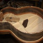 Glue is applied around the top edge