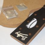 Laying out the headstock inlays