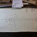 The working drawing custom guitar