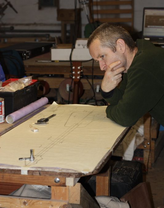 Bailey custom- one string bass- 1/7- design session