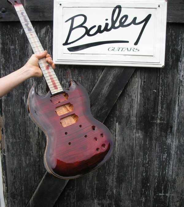 Stephen’s Guitar-Red Wine Burst-cellulose gloss