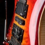 custom guitar with deep carve