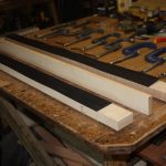 maple and black pinstripe laminates