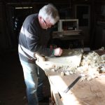 Planing the back of the blanks flat