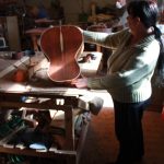 Looking gorgeous! Moyra and her cocobolo parlour are dappled in sunlight
