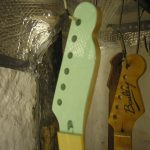 Headstock first colour coat