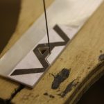 cutting out the custom inlay