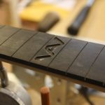 custom inlay slot ebony fretboard