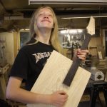 Bonno's neck is ready for inlays and fretting