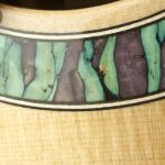 Preston Reed Signature Baritone Guitar - Closeup of Heathergem rosette