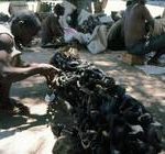 Carver working on ujamaa piece