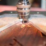 A close up of the router in action
