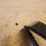an angle is cut onto the end of the strip to be fitted