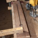 The assembly is clamped ready for routing the truss rod slot